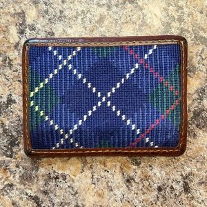 McLeod Tartan Plaid Needlepoint Credit Card Wallet by Smathers & Branson